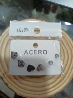 Pack de pendientes de acero